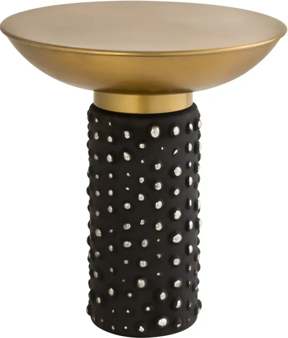TOV Furniture Blaze Glass/Brass Side Table