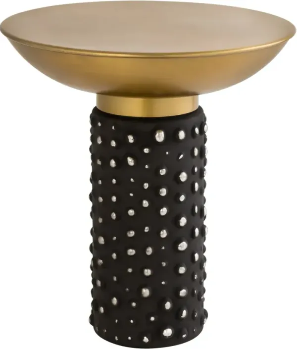 TOV Furniture Blaze Glass/Brass Side Table