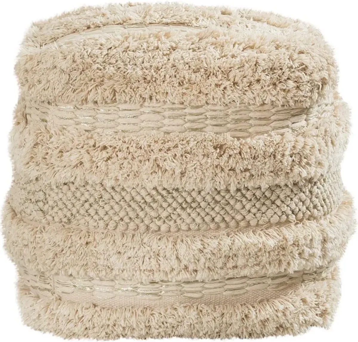 TOV Furniture Yorba Cotton Pouf