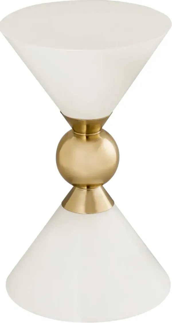 TOV Furniture Balhi White Side Table