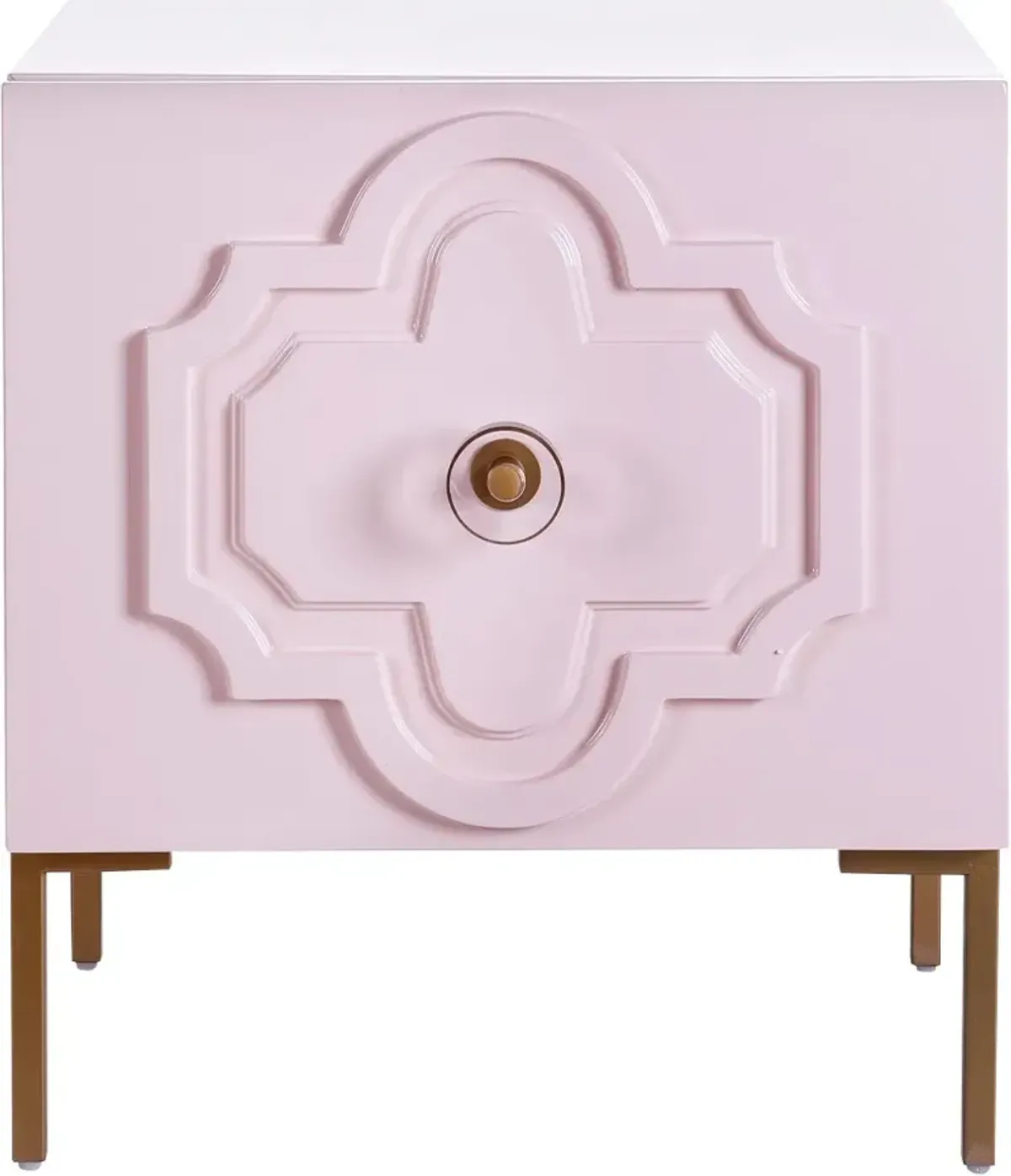 TOV Furniture Anna Pink Lacquer Side Table