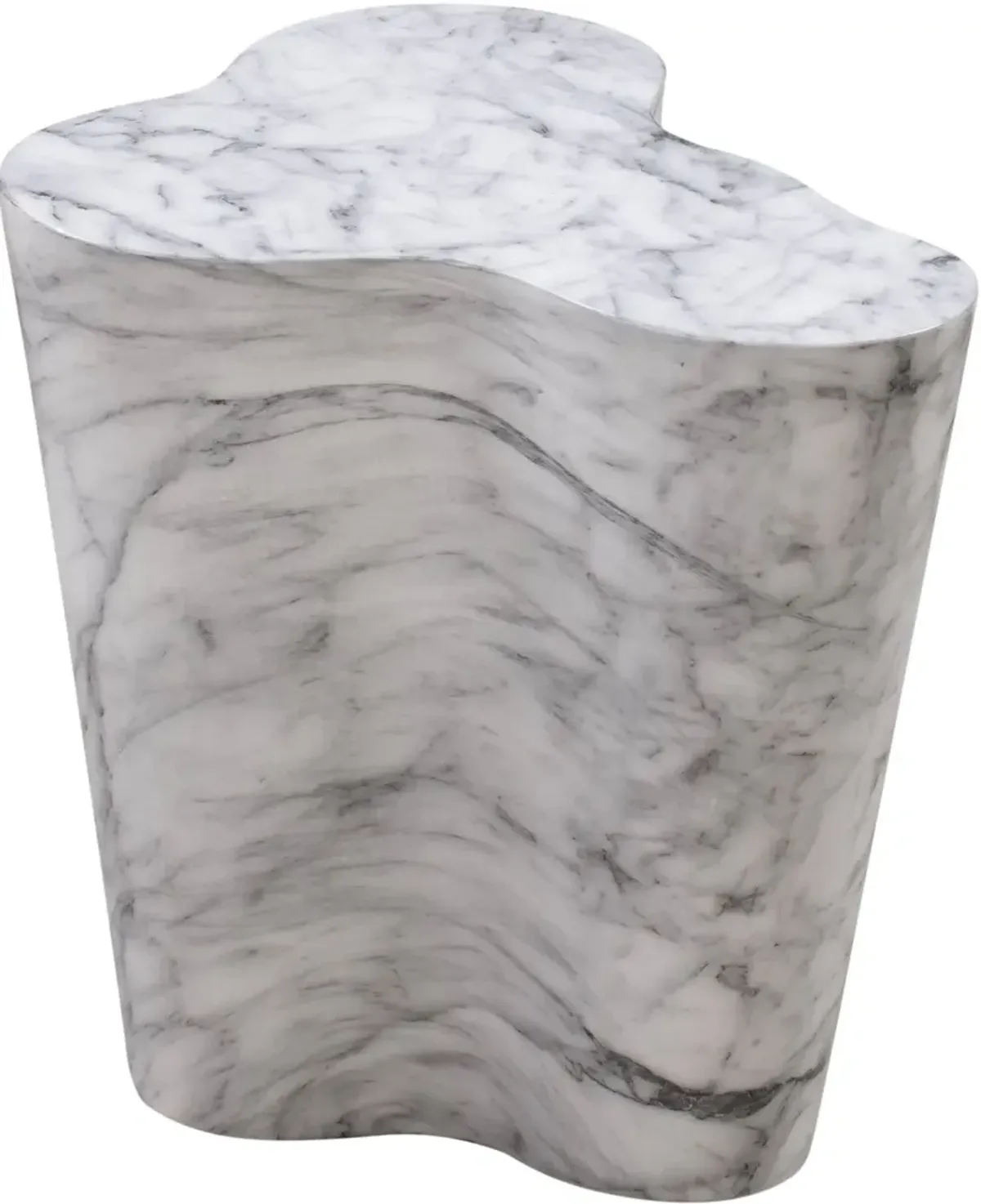 TOV Furniture Slab Marble Short Side Table