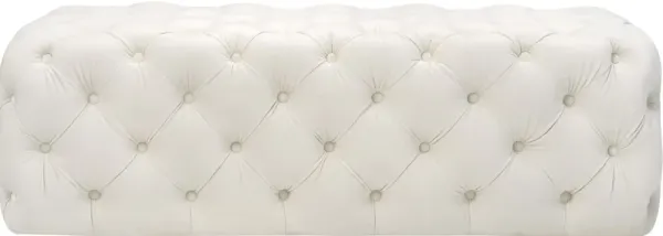 TOV Furniture Kaylee Cream Velvet Ottoman