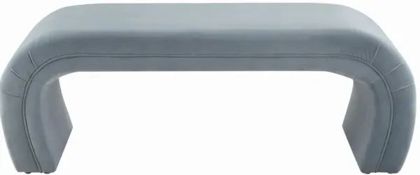TOV Furniture Kenya Sea Blue Velvet Bench