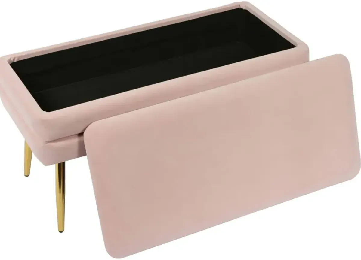 TOV Furniture Ziva Blush Storage Bench