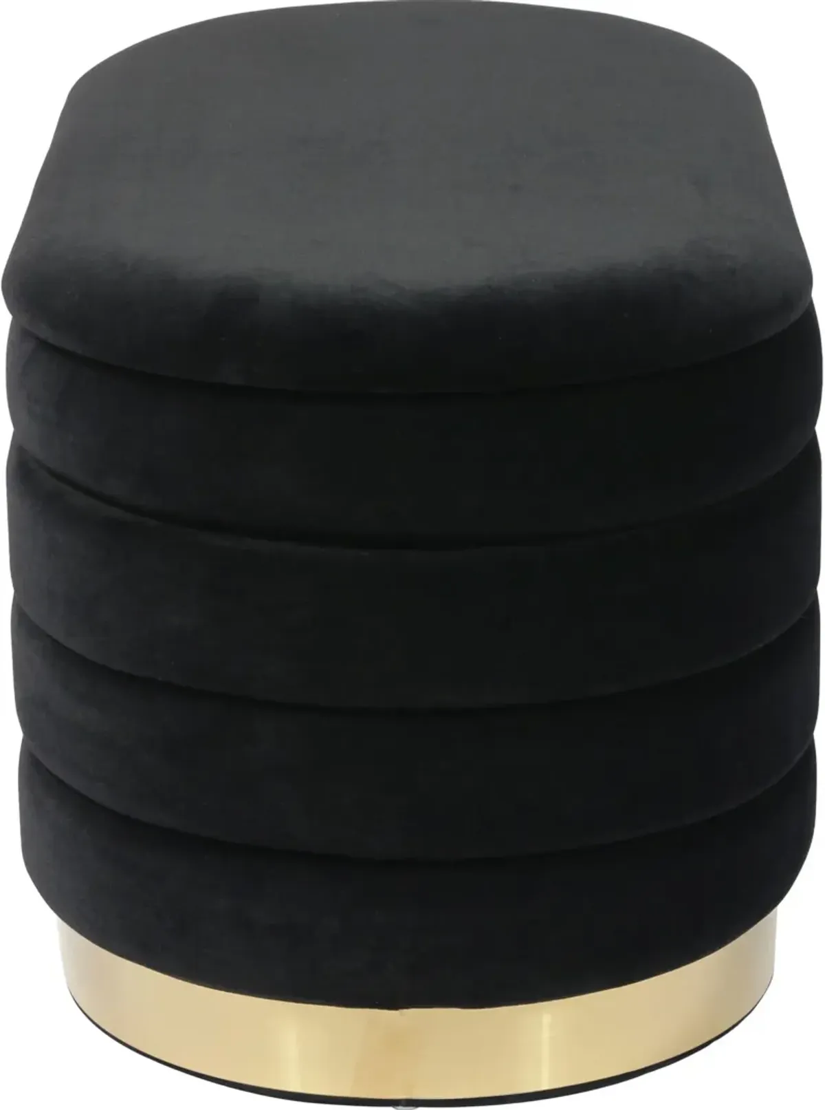 TOV Furniture by TOV Slashed Black Velvet Lillian Storage Bench