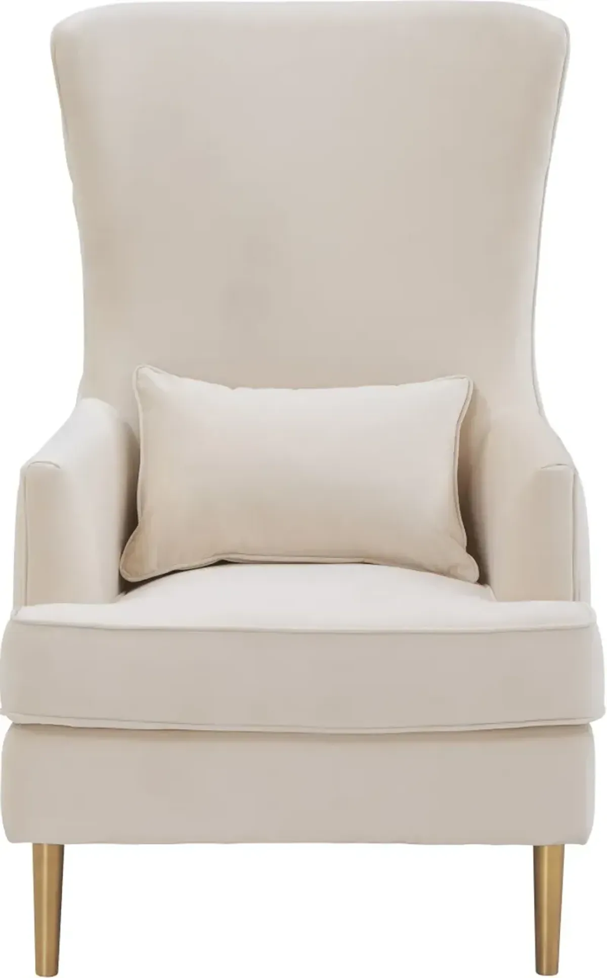 TOV Furniture Alina Cream Tall Tufted Back Chair