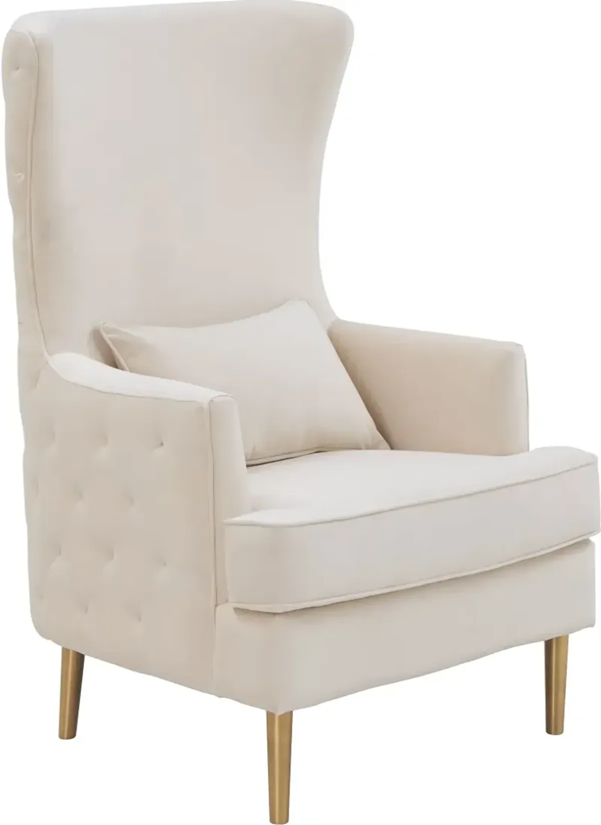TOV Furniture Alina Cream Tall Tufted Back Chair