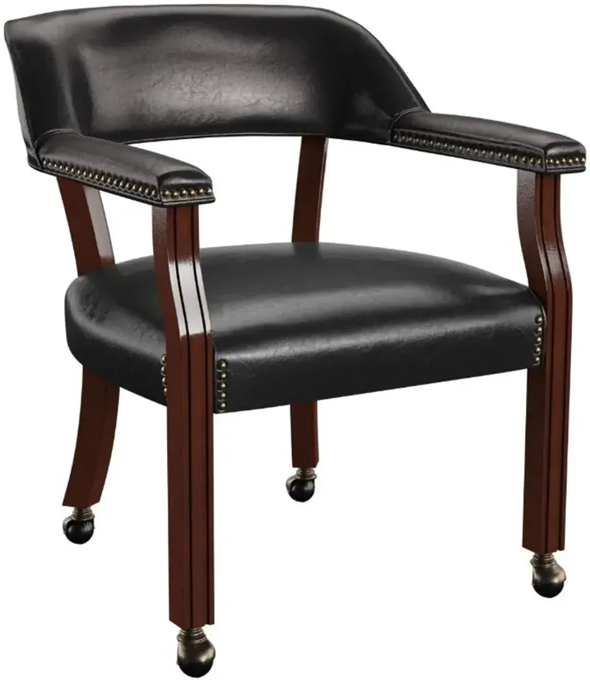 Steve Silver Co. Tournament Black/Medium Cherry Arm Chair