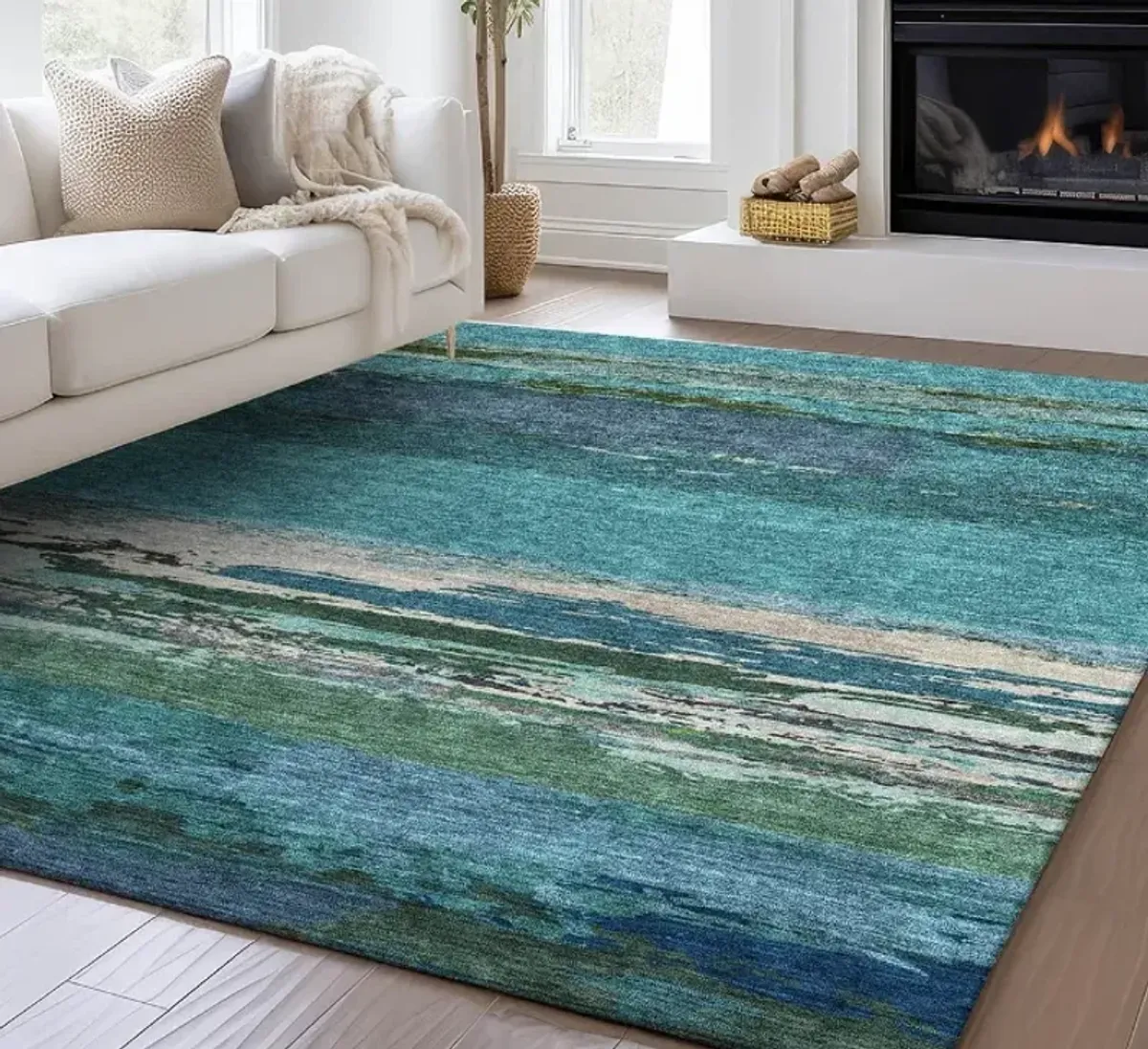 Dalyn Rug Company Trevi Teal 8'x10' Style 4 Area Rug