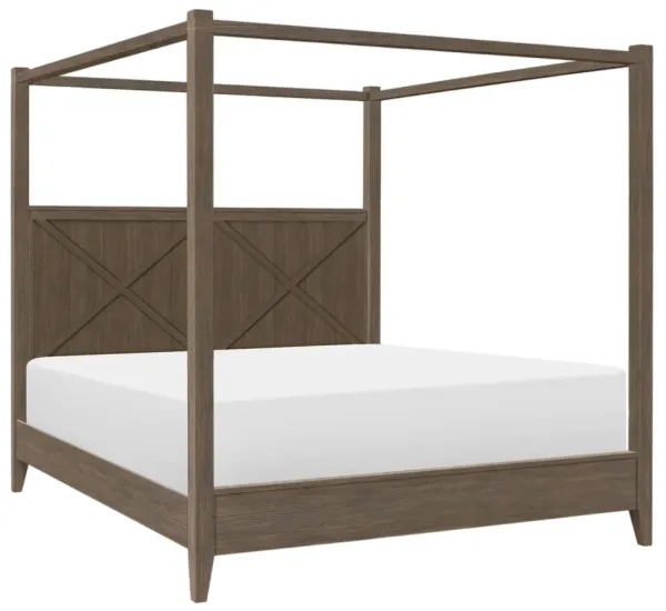 Legacy Classic XXX's And OOO's Cocoa Queen Canopy Bed