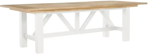 Legacy Classic XXX's And OOO's Amber Top Trestle Dining Table with Cotton Base
