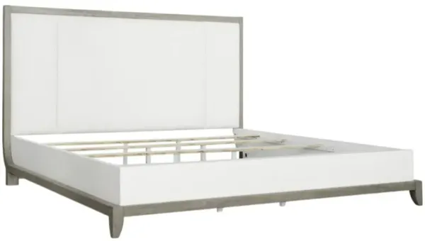 Legacy Classic Staycation Driftwood/Natural Queen Upholstered Panel Bed