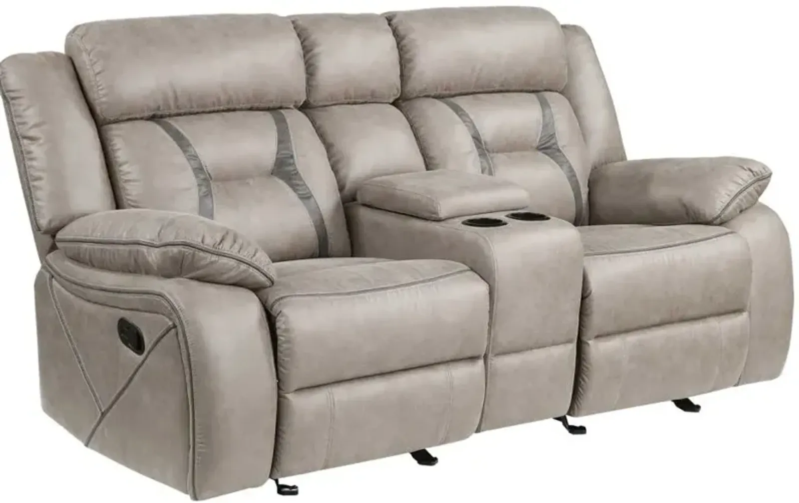 Steve Silver Co. Tyson Gray Manual Reclining Loveseat