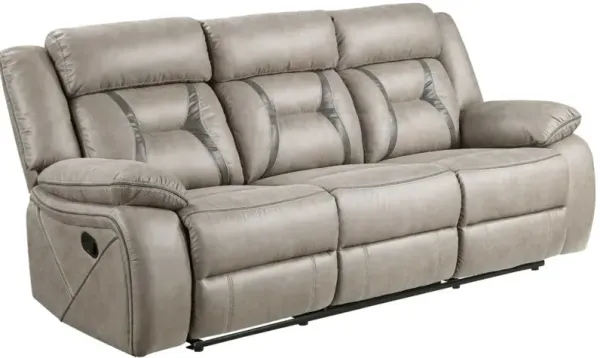 Steve Silver Co. Tyson Gray Manual Reclining Sofa