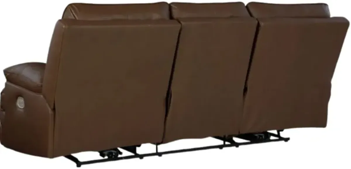 Signature Design by Ashley® VonRyan Tobacco Power Reclining Sofa with Adjustable Headrest