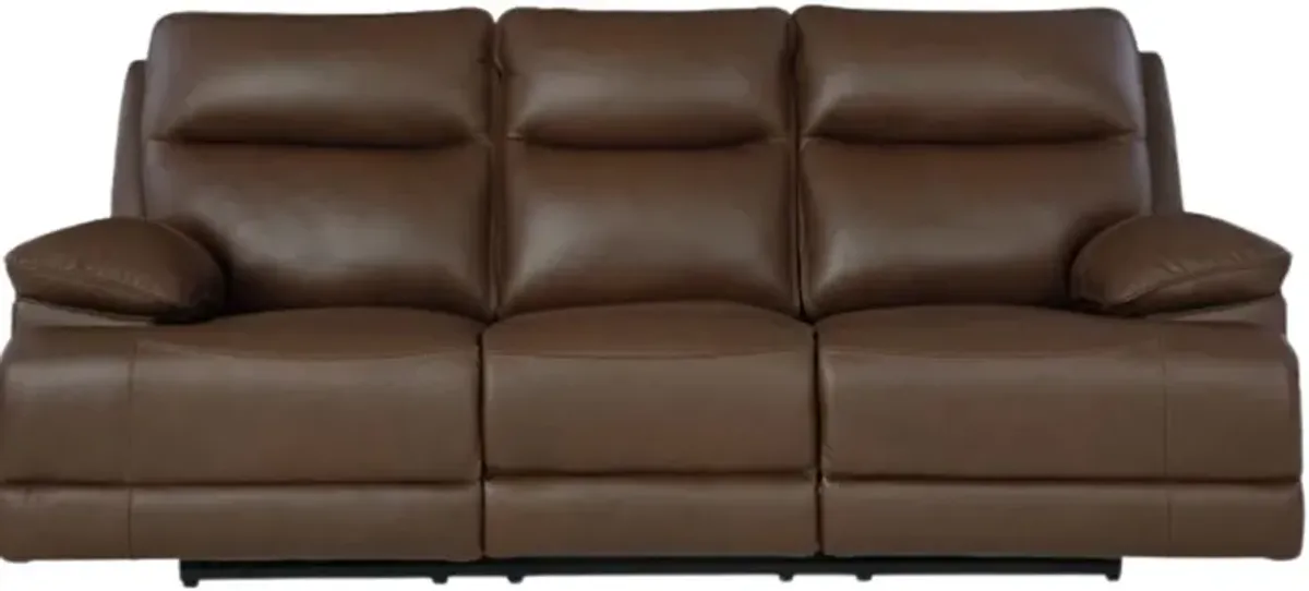 Signature Design by Ashley® VonRyan Tobacco Power Reclining Sofa with Adjustable Headrest