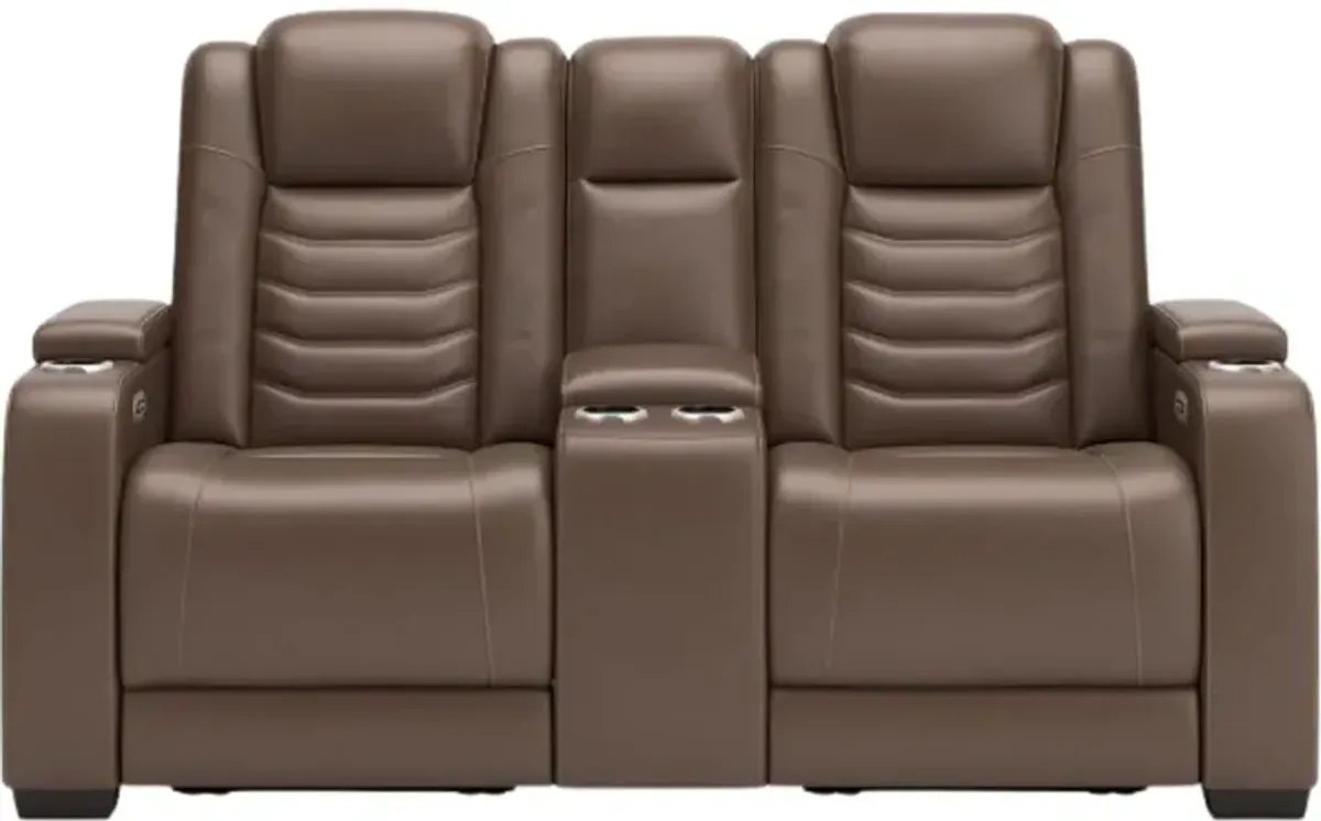 Signature Design by Ashley® High Impact Tobacco Power Reclining Loveseat