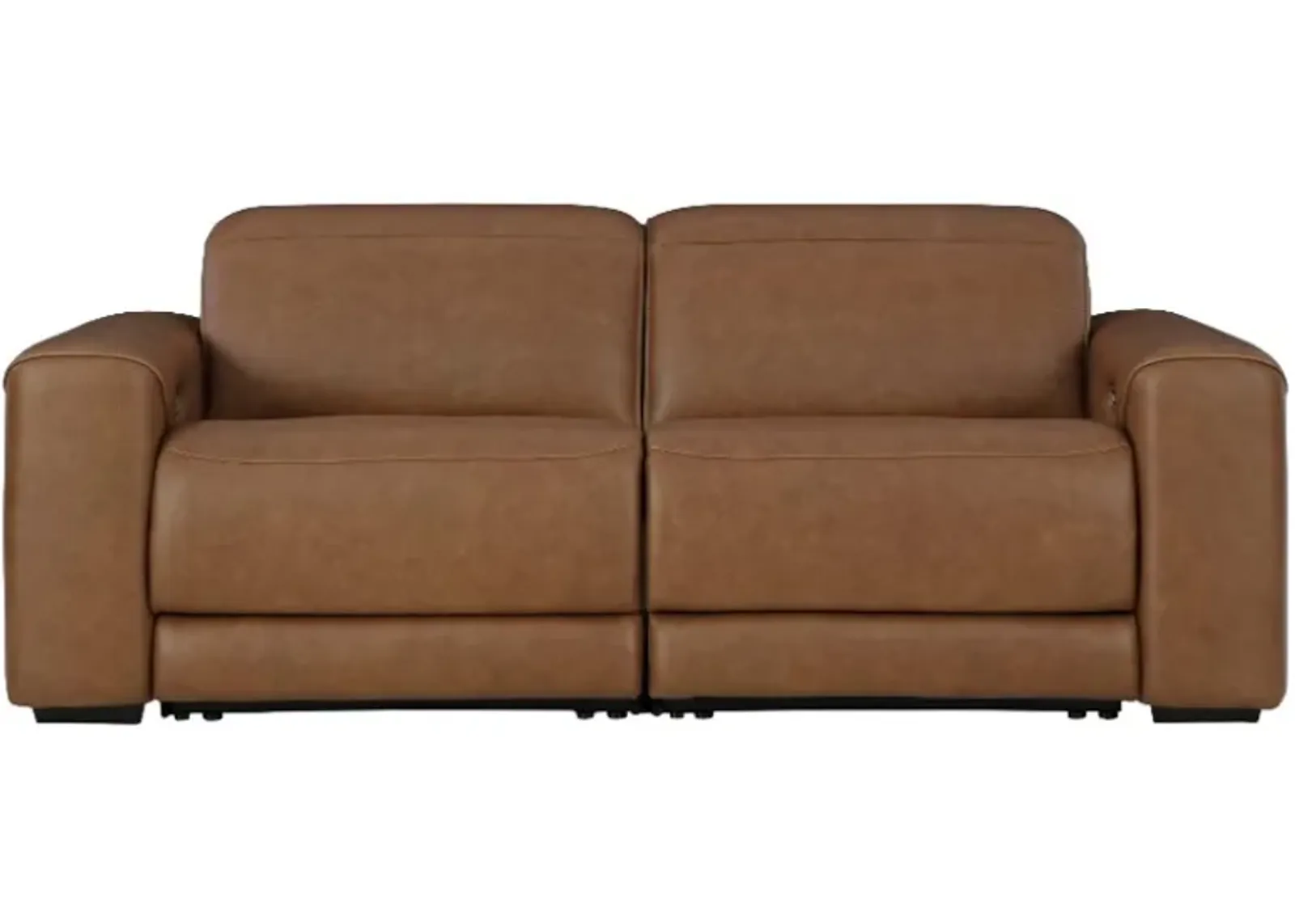 Signature Design by Ashley® Magic Man 2-Piece Caramel Power Reclining Sectional Loveseat