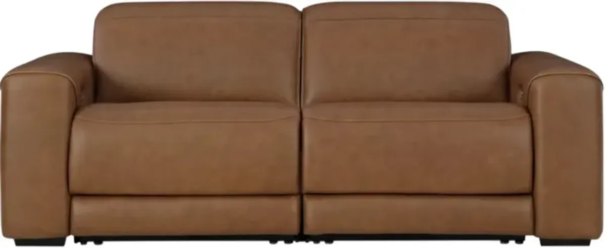 Signature Design by Ashley® Magic Man 2-Piece Caramel Power Reclining Sectional