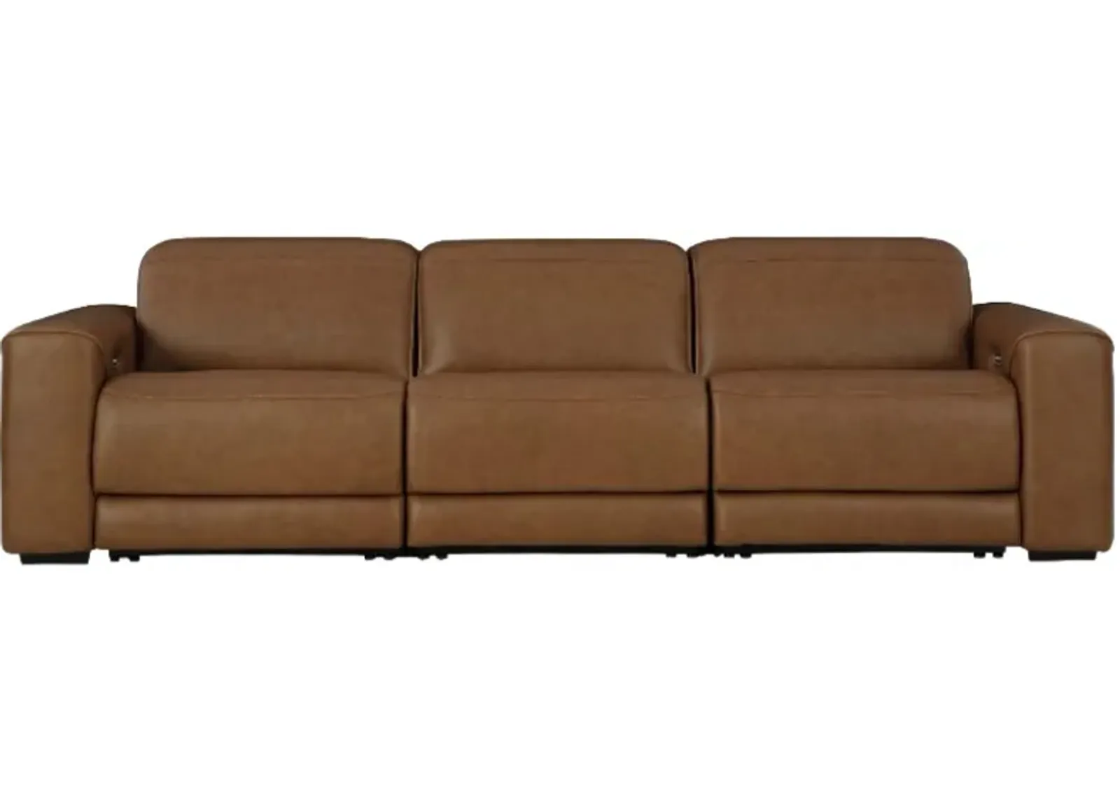 Signature Design by Ashley® Magic Man 3-Piece Caramel Power Reclining Sectional Sofa