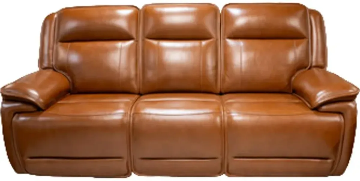 Signature Design by Ashley® Healy Pier Chocolate Leather Power Reclining Sofa