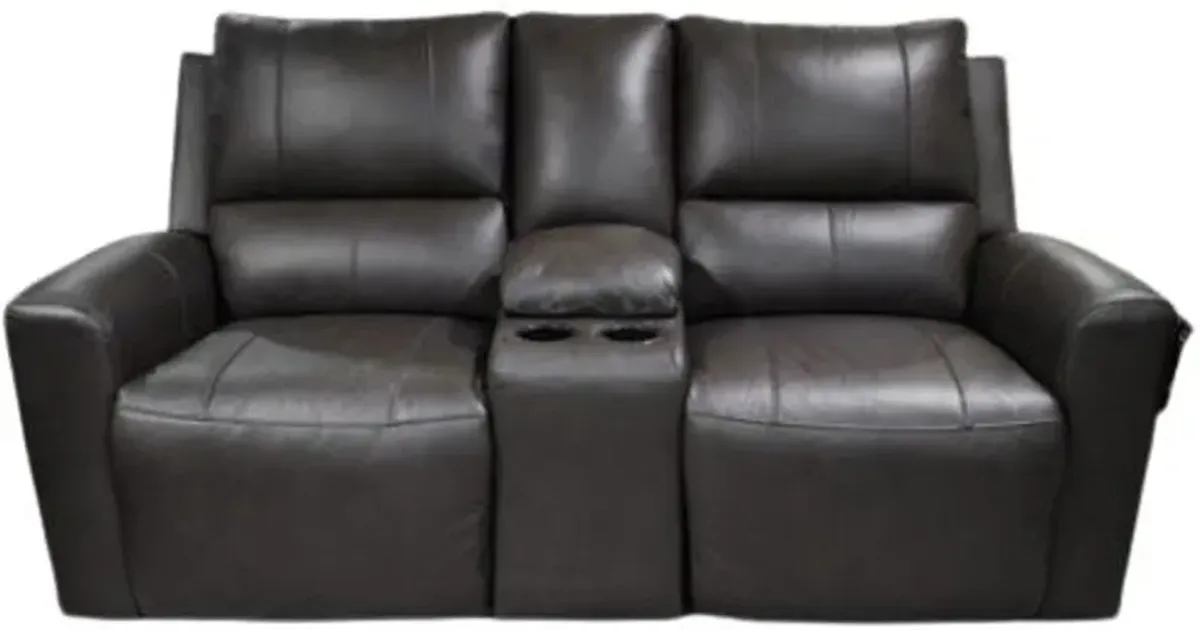 Signature Design by Ashley® Boxmere Storm Power Reclining Loveseat with Console