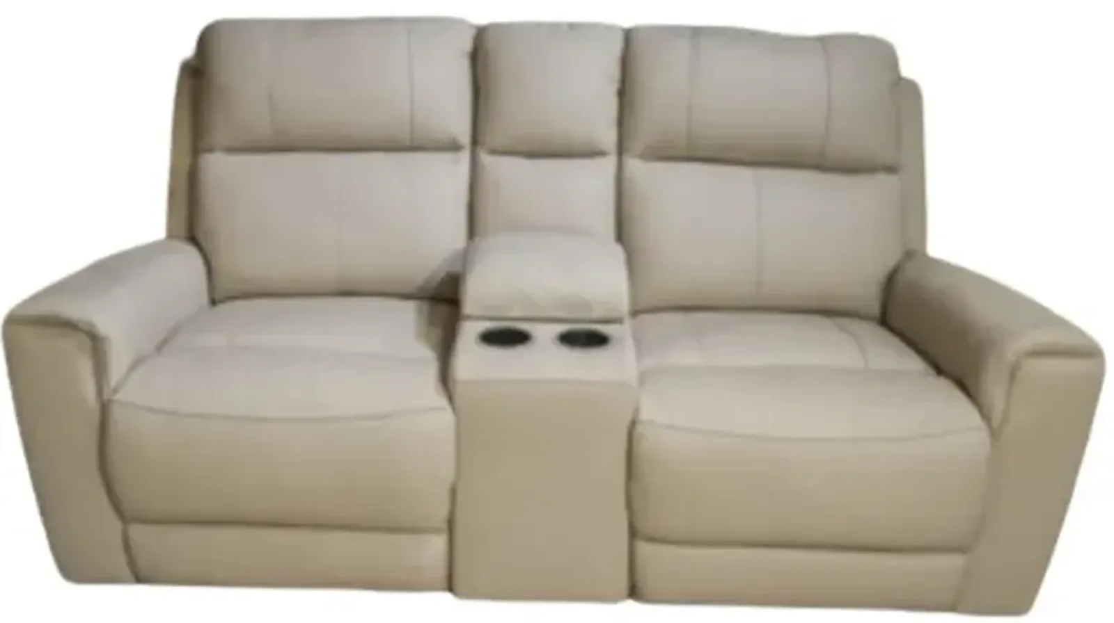 Signature Design by Ashley® Mercomatic Almond Power Reclining Loveseat with Console