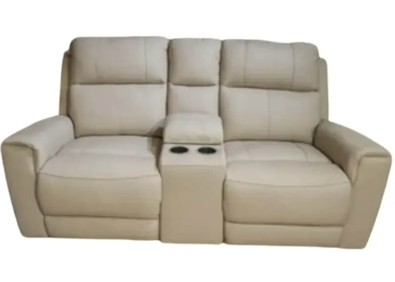 Signature Design by Ashley® Mercomatic Almond Power Reclining Loveseat with Console