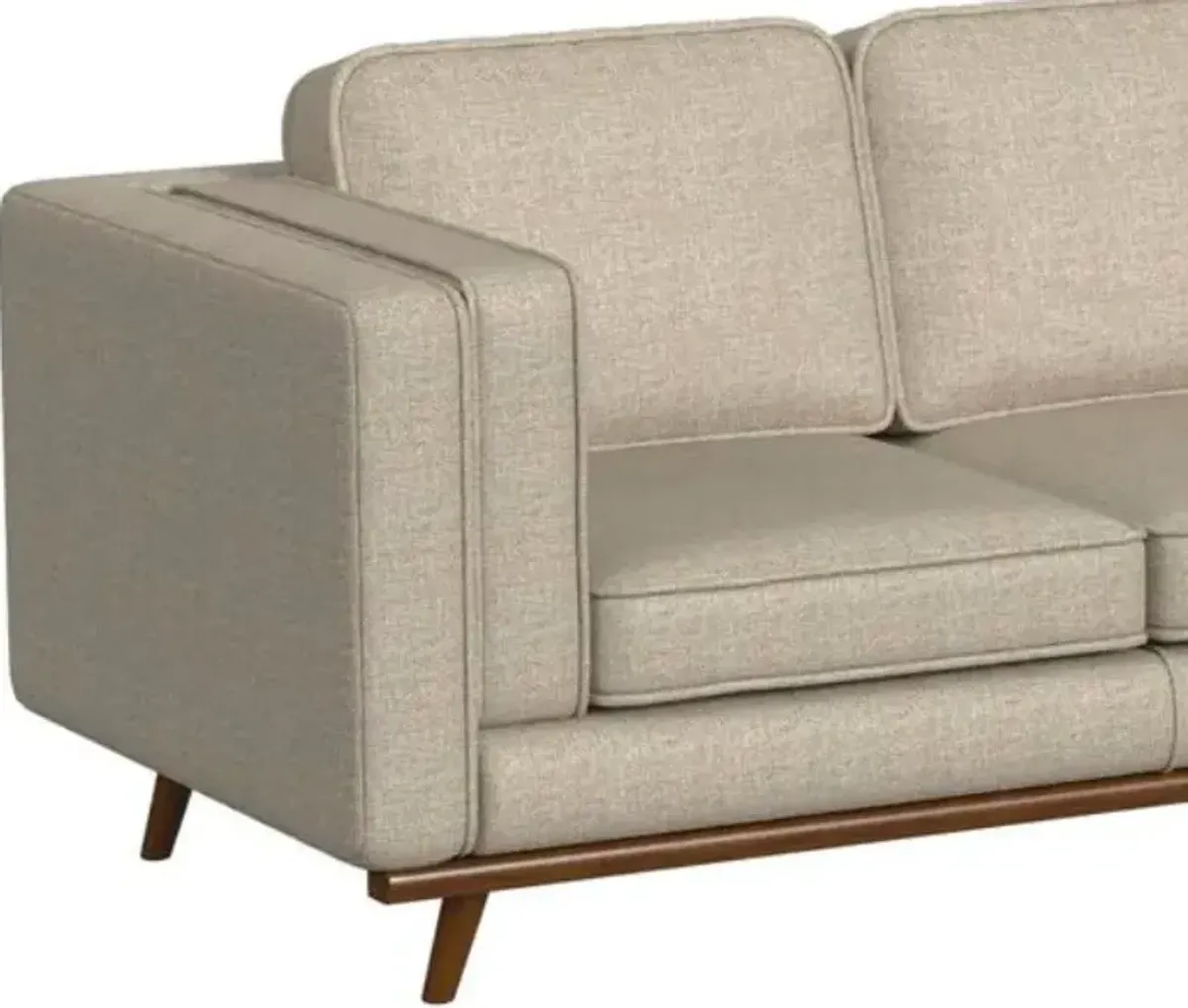 Elements International Venus Belfast China Beige/Cherry Sofa