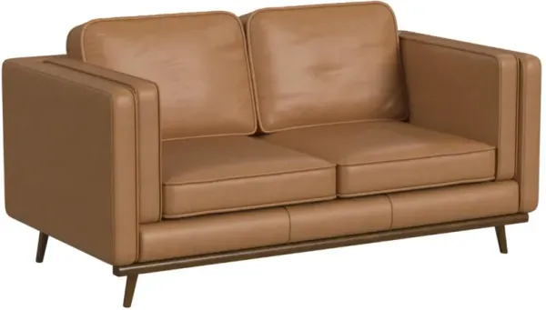 Elements International Venus Tex Tan Loveseat