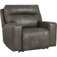 Signature Design by Ashley® Game Plan Concrete Oversized Power Recliner