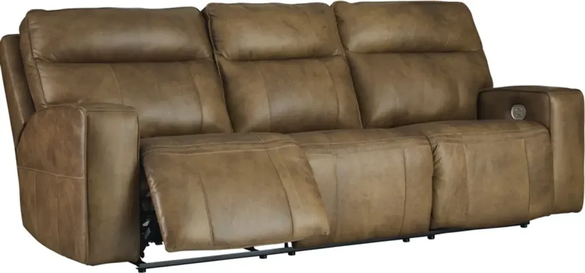 Signature Design by Ashley® Game Plan Caramel Power Reclining Sofa