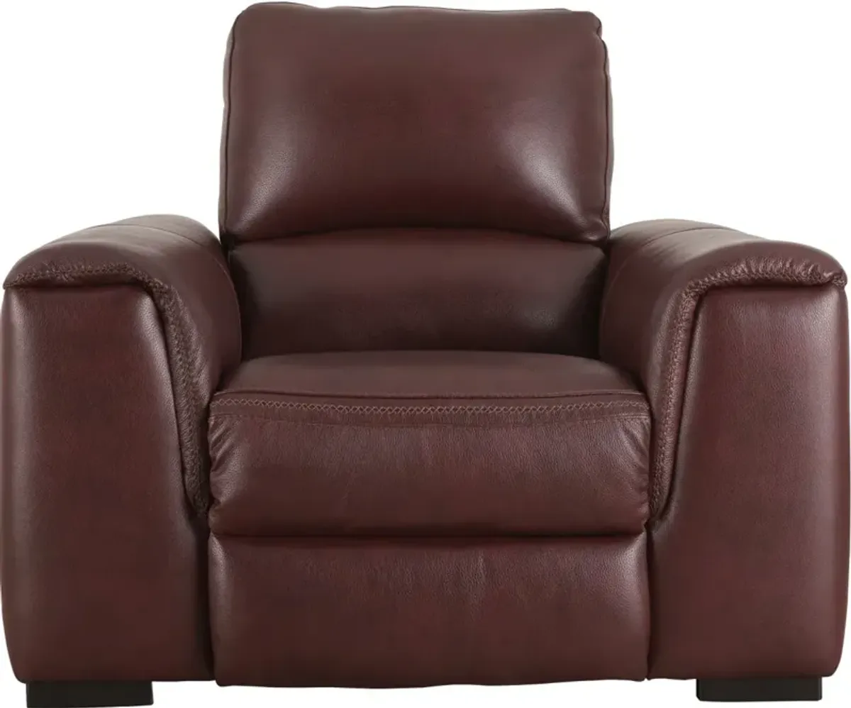 Signature Design by Ashley® Alessandro Garnet Power Recliner with Adjustable Headrest