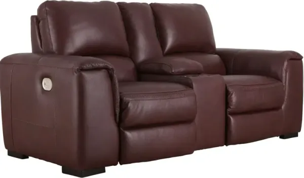 Signature Design by Ashley® Alessandro Garnet Power Reclining Loveseat with Adjustable Headrest