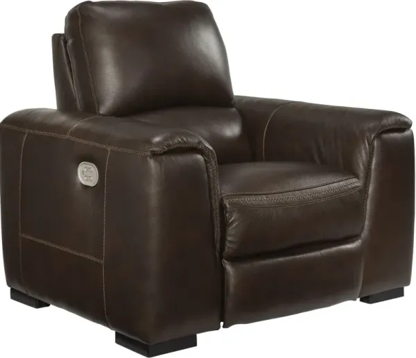 Signature Design by Ashley® Alessandro Walnut Power Recliner with Adjustable Headrest