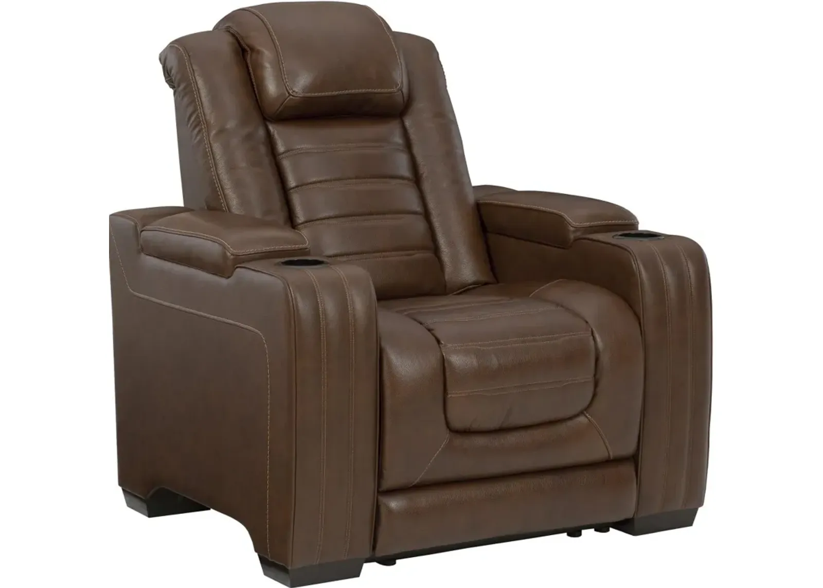 Signature Design by Ashley® Backtrack Chocolate Power Adjustable Headrest Recliner 