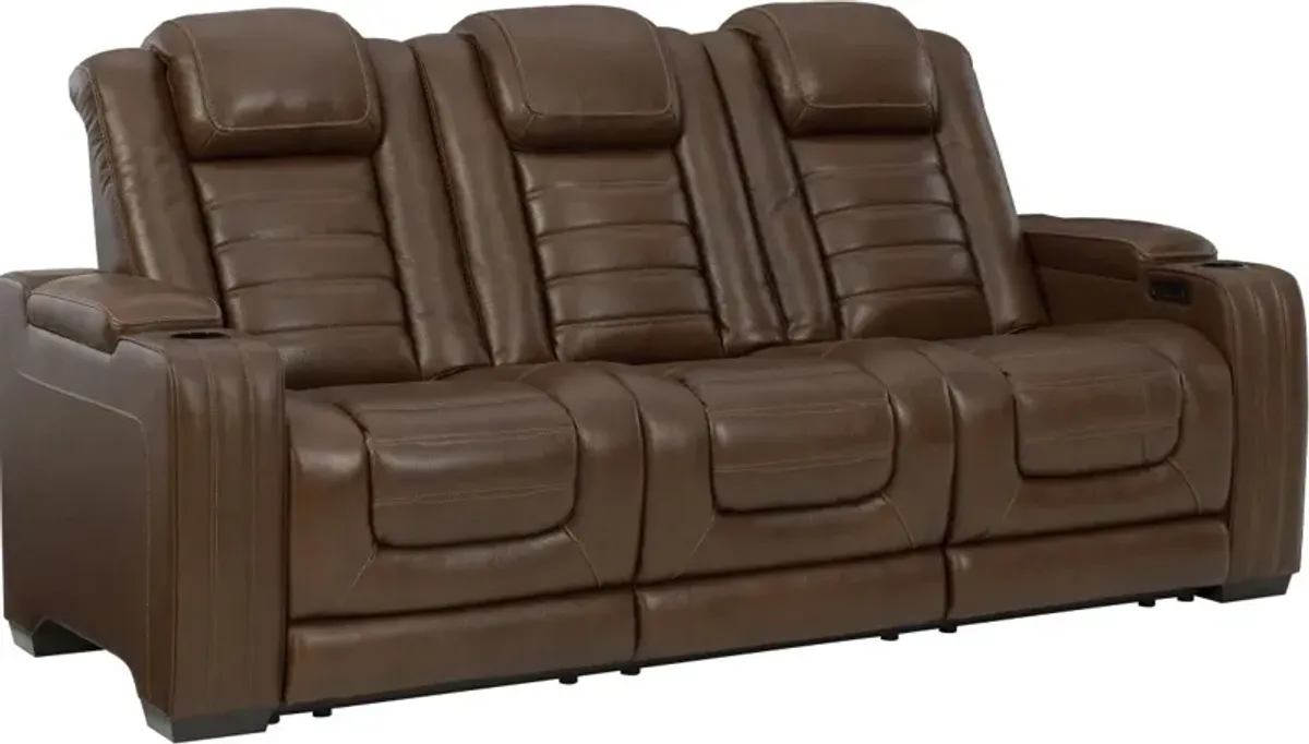 Signature Design by Ashley® Backtrack Chocolate Power Reclining Sofa