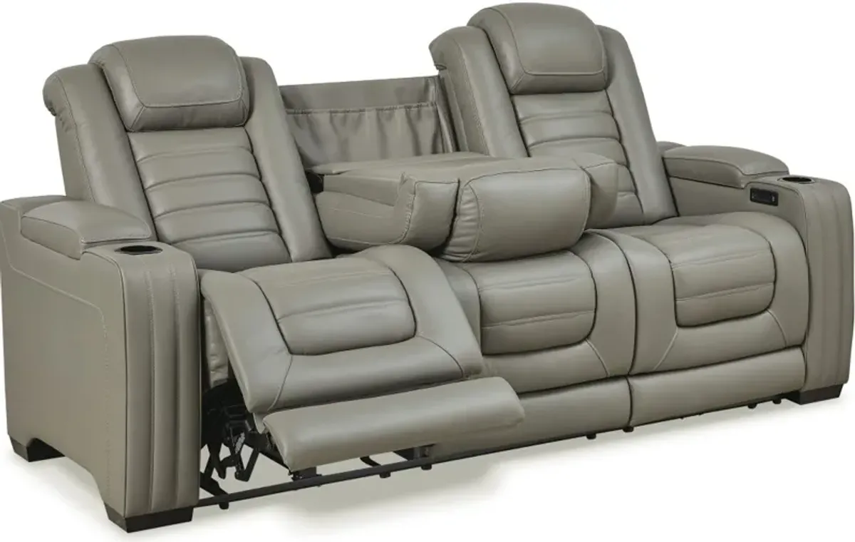 Signature Design by Ashley® Backtrack Gray Power Reclining Sofa