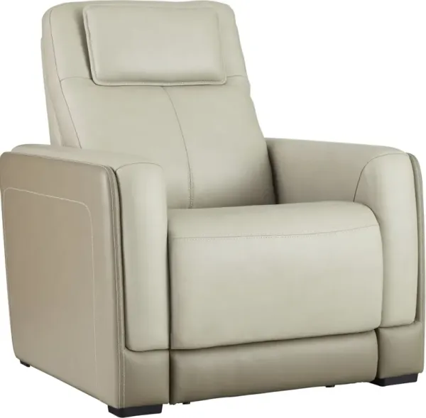 Signature Design by Ashley® Battleville Almond Power Recliner with Adjustable Headrest