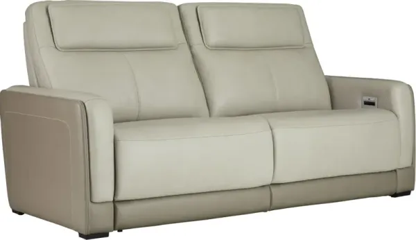 Signature Design by Ashley® Battleville Almond Power Reclining Sofa with Adjustable Headrest