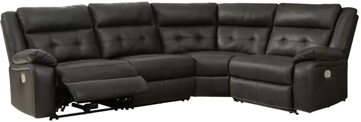 Signature Design by Ashley® Mackie Pike 4-Piece Storm Power Reclining Sectional