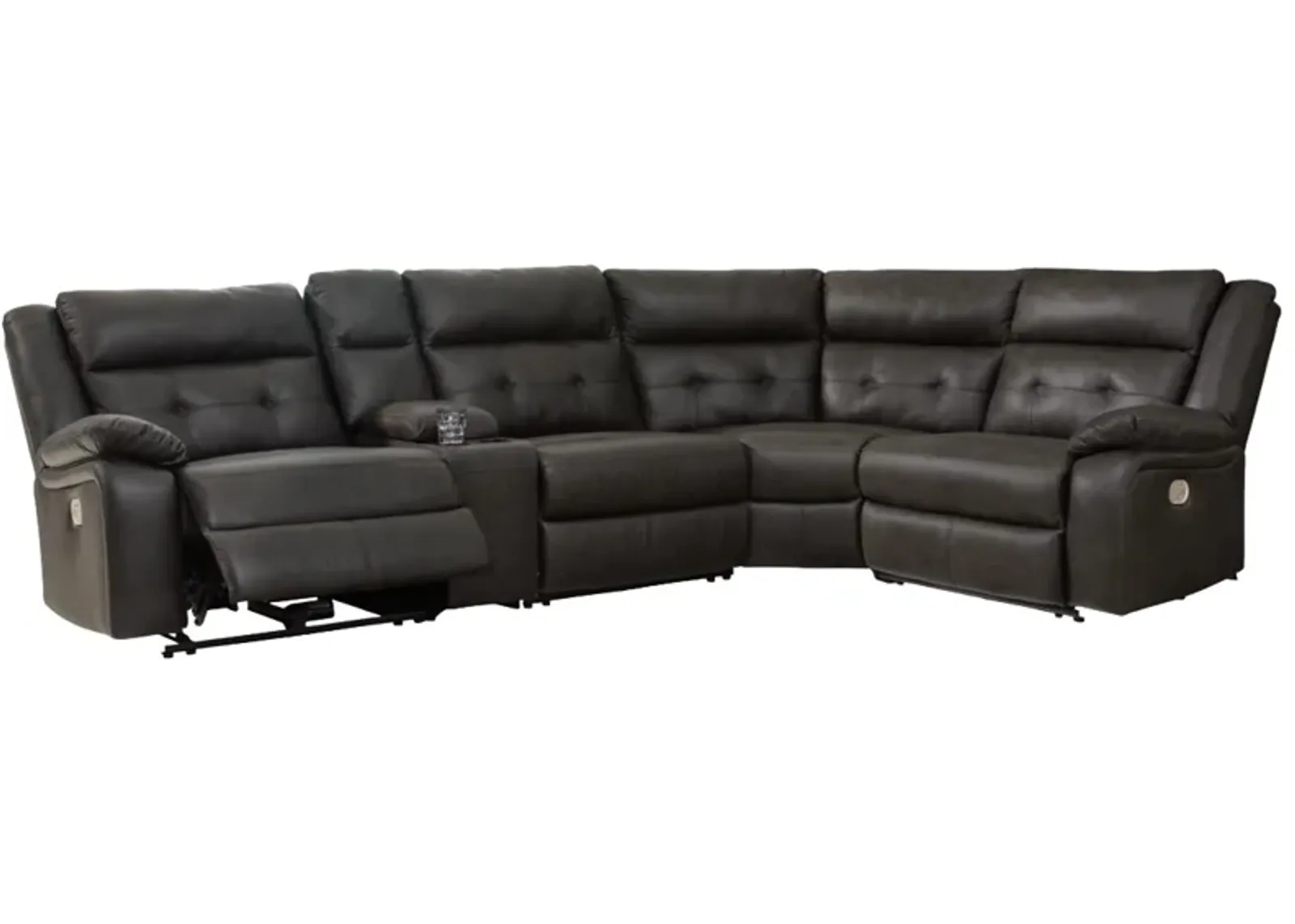 Signature Design by Ashley® Mackie Pike 5-Piece Storm Power Reclining Sectional