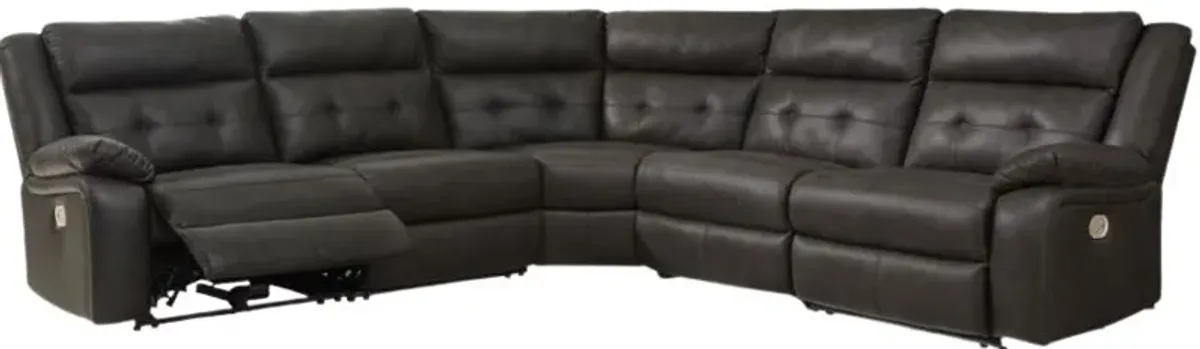 Signature Design by Ashley® Mackie Pike 5-Piece Storm Power Reclining Sectional