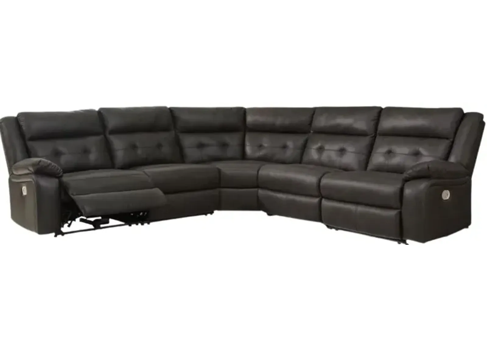 Signature Design by Ashley® Mackie Pike 5-Piece Storm Power Reclining Sectional