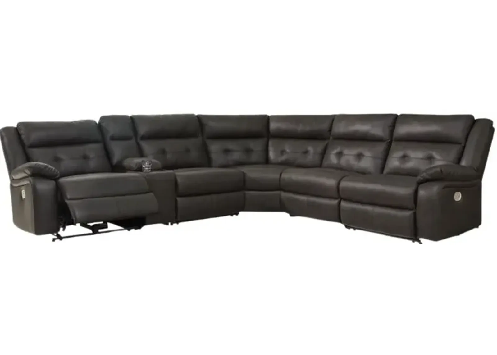 Signature Design by Ashley® Mackie Pike 6-Piece Storm Power Reclining Sectional