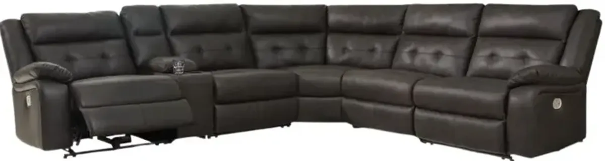 Signature Design by Ashley® Mackie Pike 6-Piece Storm Power Reclining Sectional