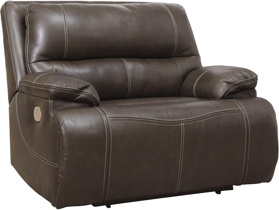 Signature Design By Ashley® Ricmen Walnut Wide Seat Power Recliner