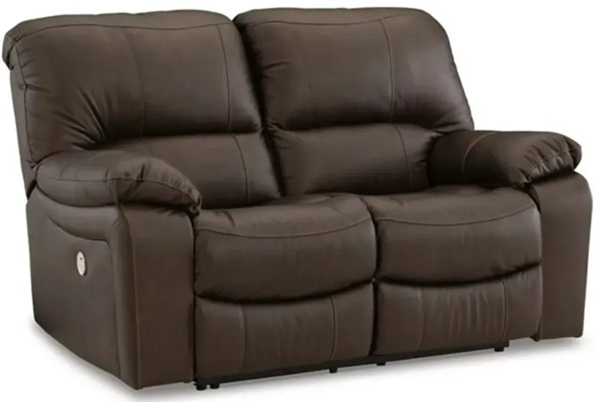 Signature Design by Ashley® Leesworth Dark Brown Power Reclining Loveseat