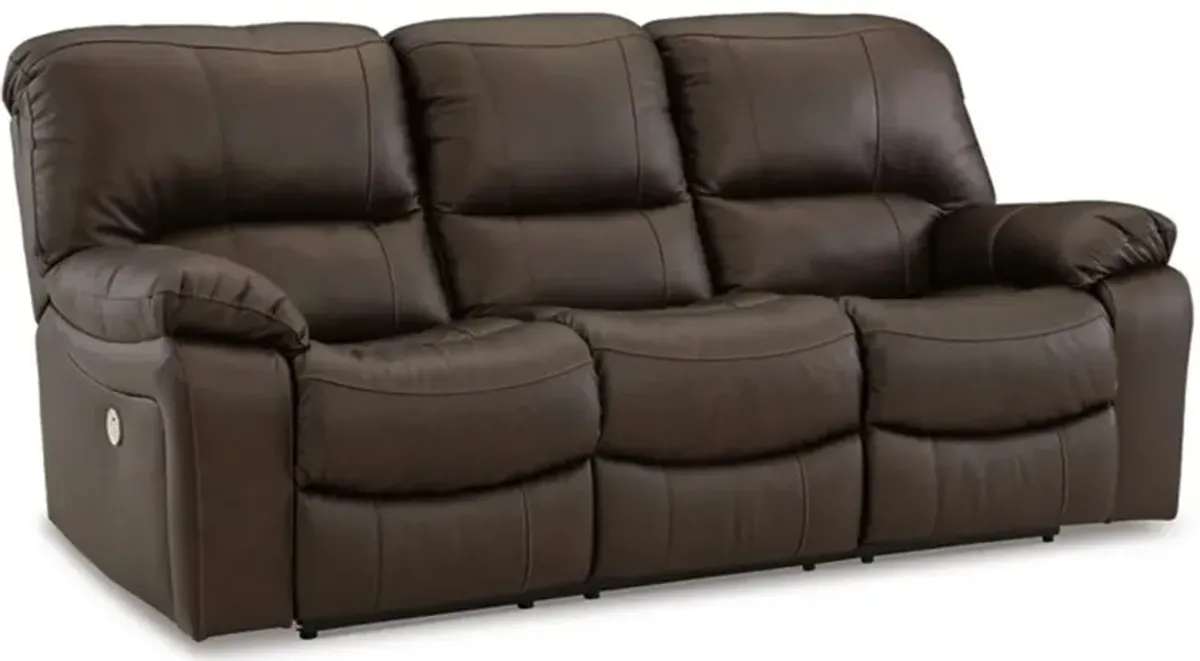 Signature Design by Ashley® Leesworth Dark Brown Power Sofa